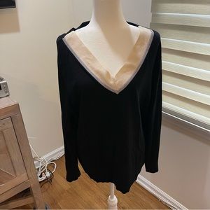 Merino wool sweater black beige and gray NEVER BEEN WORN